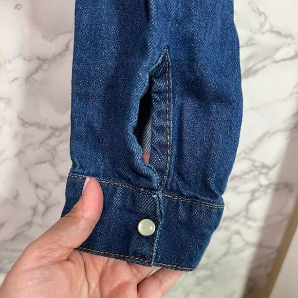 Pretty Little Thing Denim Cropped Jacket Size 10 - Picture 6 of 13